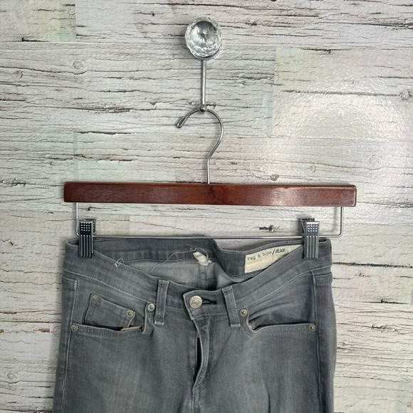 Rag & Bone Women's Skinny Slim Gray Wash Buxton Stretch Jeans Mid RIse Size 25 - Picture 3 of 10